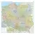 Polska mapa ścienna administracyjno-drogowa, 1:500 000, 140x145 cm, ArtGlob